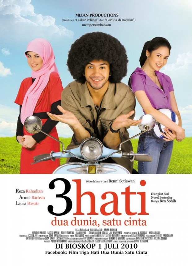 Film 3 Hati, Dua Dunia, Satu Cinta (2010)/Foto: Mizan Production