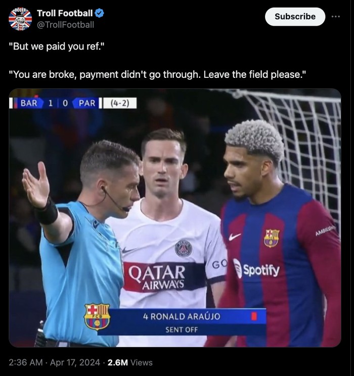 Meme Barcelona vs PSG Meme Barcelona vs PSG