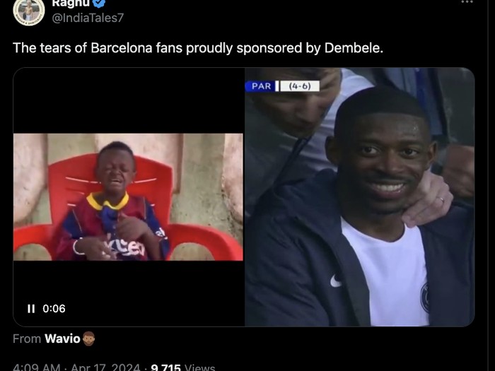 Meme Barcelona vs PSG