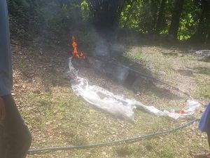 Balon Udara Jatuh di Jatinom Wonogiri, Muncul Api-Isi Petasan