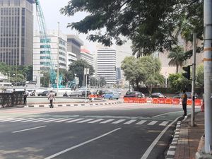 Jalan Medan Merdeka Barat Jakpus Ditutup Jelang Demo Siang Ini