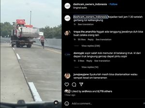 Kronologi Pria Jatuh Bangun Kejar Truk Jalan Sendiri di Tol, Sebelumnya Tabrak Palang Kronologi Pria Jatuh Bangun Kejar Truk Jalan Sendiri di Tol, Sebelumnya Tabrak Palang