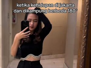 Viral Beda Gaya Wanita: di Jakarta Jadi Princess, di Kampung Angon Kambing