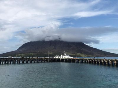 Penampakan Terkini Erupsi Gunung Ruang