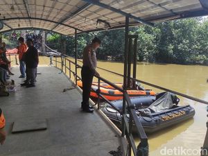 Bapak-Anak Asal Driyorejo Gresik yang Tenggelam di Kalimas Belum Ditemukan