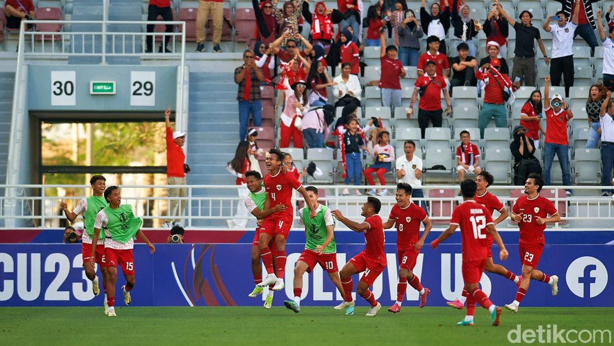 Timnas Indonesia U-23 kembali menanti magi Stadion Abdullah bin Khalifa. (Foto: detikcom/Jalu Pamuncar)