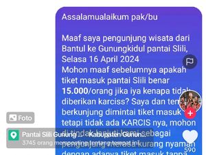 Viral Wisatawan Pantai Slili Gunungkidul Bayar tapi Tak Diberi Karcis Viral Wisatawan Pantai Slili Gunungkidul Bayar tapi Tak Diberi Karcis
