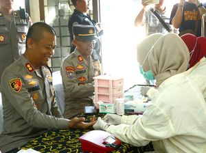 Stok Darah PMI Menipis, Kapolres Mojokerto Dorong Anak Buahnya Donor