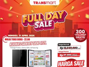 Cuma di Transmart Full Day Sale, Beli Kulkas Bisa Hemat Rp 3,4 Juta!