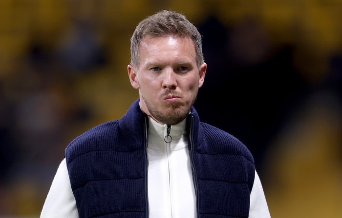 FRANKFURT AM MAIN, GERMANY - MARCH 26:  Julian Nagelsmann, Head Coach of Germany, is seen prior to the International Friendly match between Germany and Netherlands at Deutsche Bank Park on March 26, 2024 in Frankfurt am Main, Germany.  (Photo by Lars