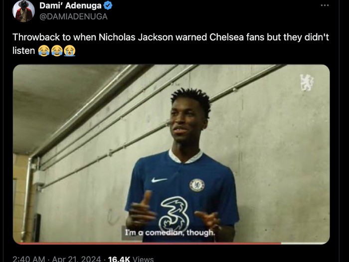 Meme Chelsea Nicolas Jackson