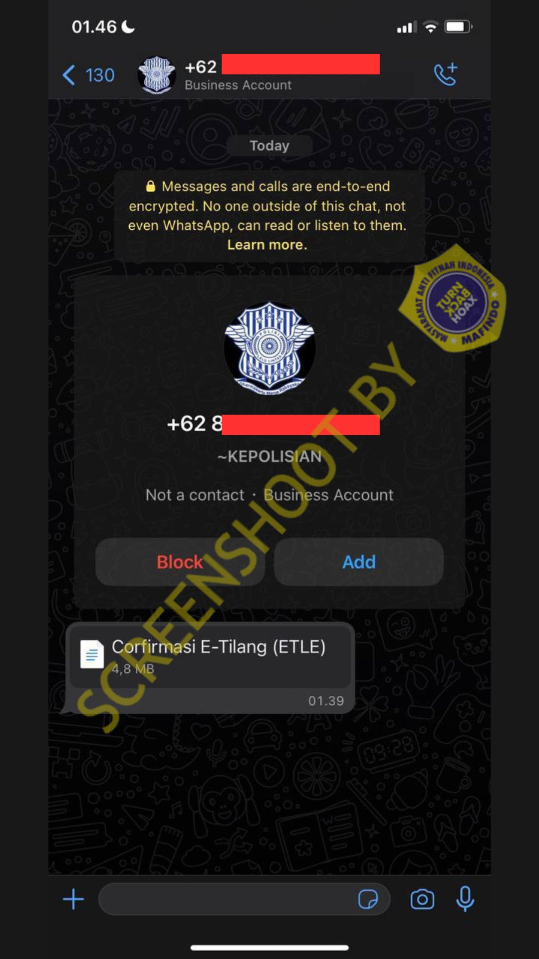 Kementerian Komunikasi dan Informatika (Kominfo) mengingatkan tidak ada E-Tilang yang dikirim via WA. Hati-hati malah download APK berbahaya!