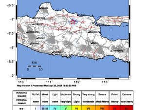 Gempa Darat M 3,3 Guncang Bojonegoro, Kedalaman 9 Km