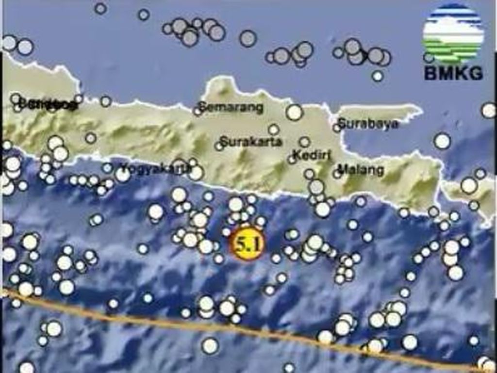 Gempa Pacitan M 5,1 Disebabkan Sesar Aktif di Dasar Laut