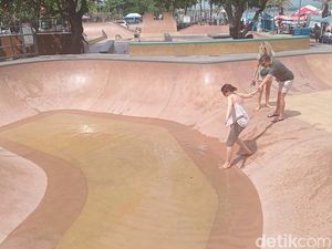 Hujan Sejak Subuh, Skatepark Kuta Tergenang Air