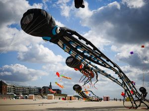 Layang-layang Gurita hingga Paus Raksasa Beterbangan di Prancis