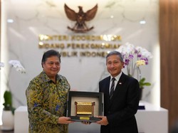 Airlangga Bertemu Menlu Singapura di Jakarta, Ini yang Dibahas