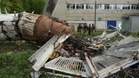 Penampakan Menara TV Runtuh di Kharkiv Usai Serangan Rudal Rusia