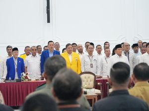 Momen Petinggi Parpol Dampingi Prabowo Saat Penetapan Presiden Terpilih