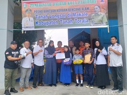 Posko Peduli Longsor Tator di Parepare, Siswa SD-SMP Ikut Sumbang Rp 55 Juta
