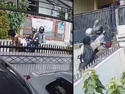 CCTV Aksi Jambret Siang Bolong di Depok: HP Dirampas, Korban Disabet Celurit