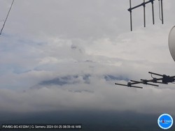 Semeru Erupsi 4 Kali Pagi Ini, Ketinggian Letusan 800-1.000 Meter dari Puncak