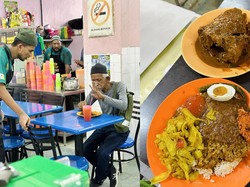 Mulia! Wanita Ini Traktir Seorang Kakek Makan dan Minum Sepuasnya