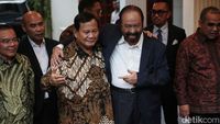 Saling Rangkul, Prabowo-Surya Paloh Sepakat Kerja Sama untuk Rakyat