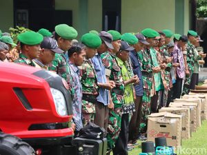 Kapolres Dampingi Penyerahan Bantuan Alsintan di Kodim Trenggalek