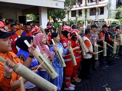 Kentongan-Sirine Berbunyi di Surabaya Saat Hari Kesiapsiagaan Nasional