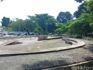 Ampera Skate Park Palembang yang Dulu Ramai Kini Terbengkalai