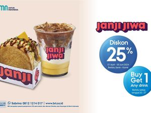 BRI Hadirkan Promo Spesial Diskon 25% hingga Beli 1 Gratis 1 di Janji Jiwa BRI Hadirkan Promo Spesial Diskon 25% hingga Beli 1 Gratis 1 di Janji Jiwa