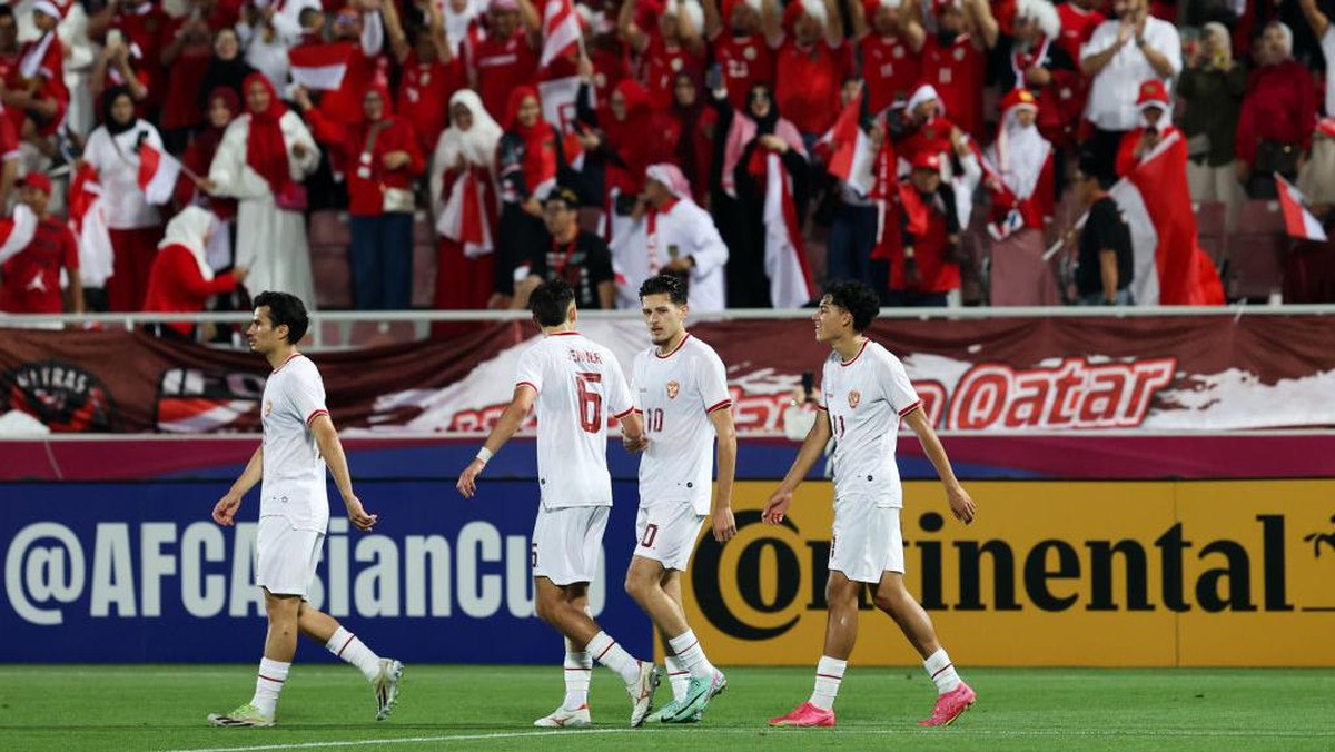 Indonesia lolos ke semifinal PialaAsia U-23 2024 (Foto: Getty Images/Zhizhao Wu)