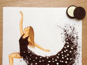 Kreatif dan Unik! 10 Sketsa Gaun Indah Ini Dibuat Pakai Makanan