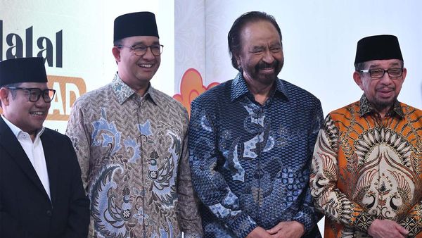 Momen Surya Paloh, Anies dan Cak Imin Hadiri Halalbihalal PKS