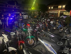 Bikin Berisik, 44 Motor Berknalpot Brong Diamankan Polres Blitar Kota