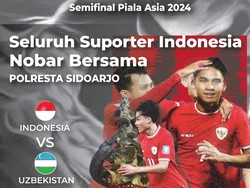 Polresta Sidoarjo Gelar Nobar Geden Semifinal Timnas U-23