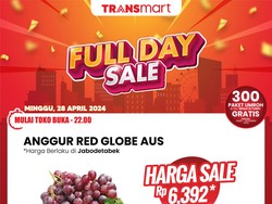 Murah Banget! Anggur Red Globe di Transmart Full Day Sale Mulai dari Rp 6 Ribuan