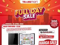 Kulkas Dua Pintu di Transmart Full Day Sale Diskon 3 Jutaan