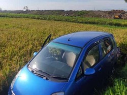 Viral Mobil Nyemplung Sawah Dekat Proyek Tol Jogja-Solo Klaten, Ini Faktanya