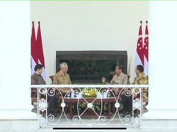 Momen Bincang-bincang Jokowi-Prabowo dan PM Singapura