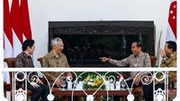 Potret Jokowi-Prabowo Terima Kunjungan PM Singapura di Istana Bogor