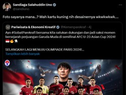 Kelakar Sandiaga, Protes Fotonya Tak Masuk Poster Dukung Timnas