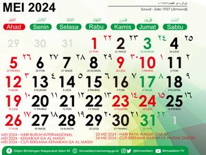 Kalender Mei 2024: Tanggal Merah, Cuti Bersama serta Hari Pentingnya Kalender Mei 2024: Tanggal Merah, Cuti Bersama serta Hari Pentingnya