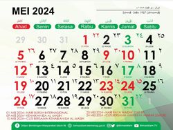 Kalender Mei 2024: Ada 5 Libur Nasional dan Cuti Bersama
