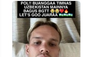 Meme Kocak Pol Buanggaa Kemenangan Uzbekistan