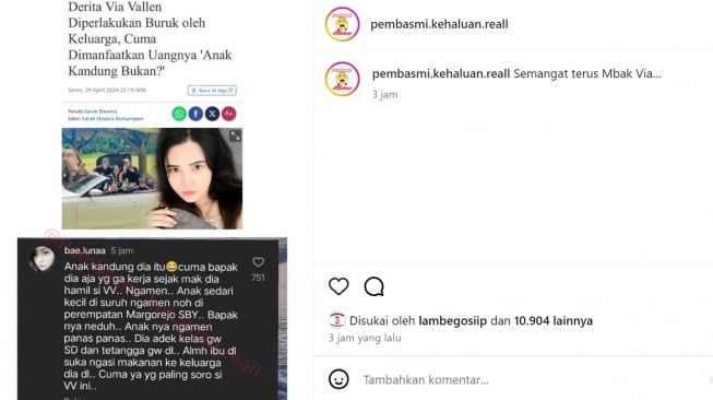 Unggahan soal Via Vallen