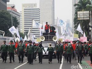 4 Hal dari Peringatan May Day di Patung Kuda Jakarta