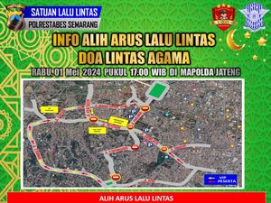 Ada Polda Jateng Bersholawat, Sejumlah Ruas di Semarang Akan Dialihkan