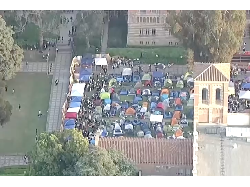 Melihat dari Udara Penampakan Demo Pro-Palestina di Kampus Elite AS